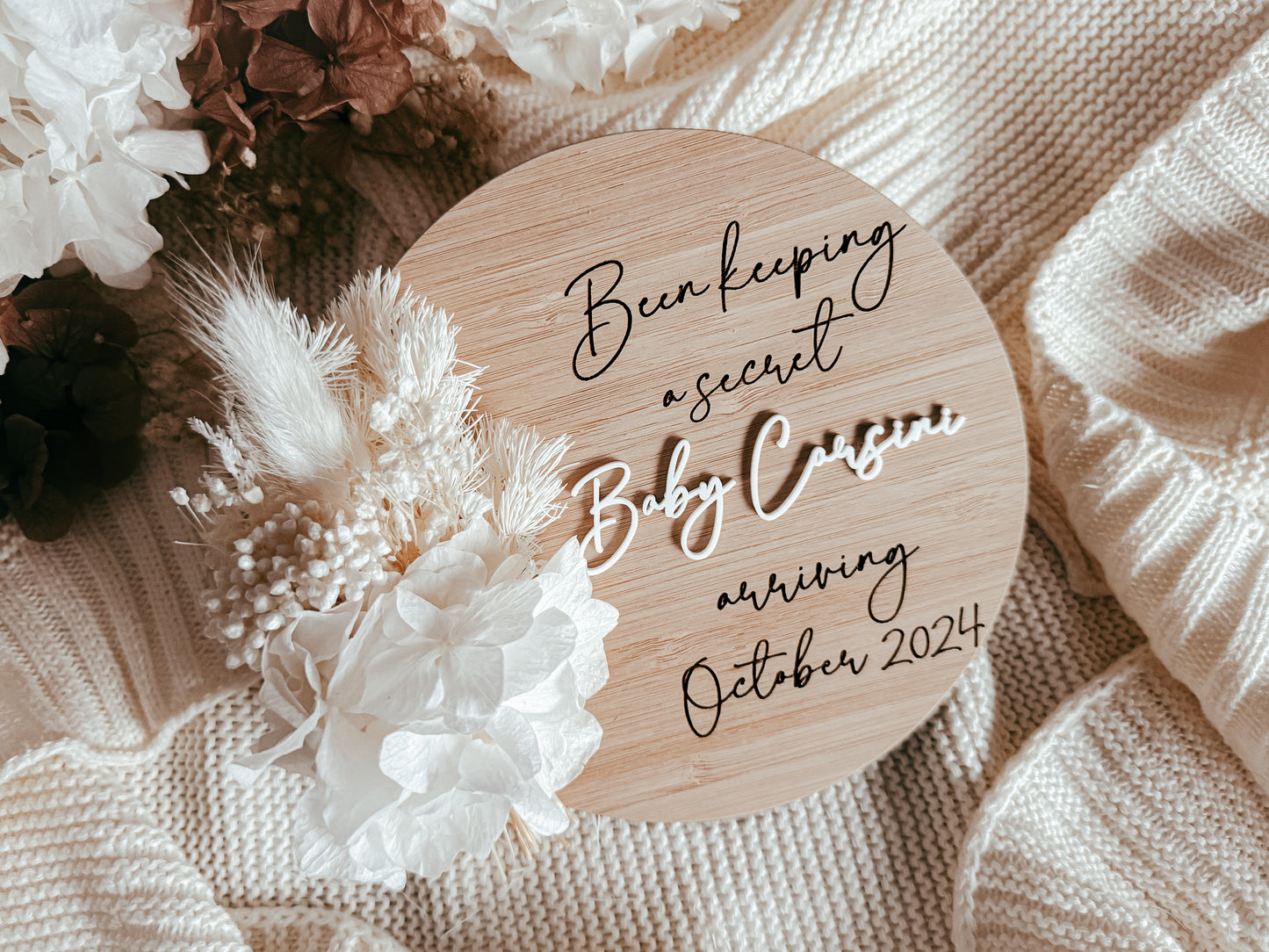 Digital file pregnancy announcement