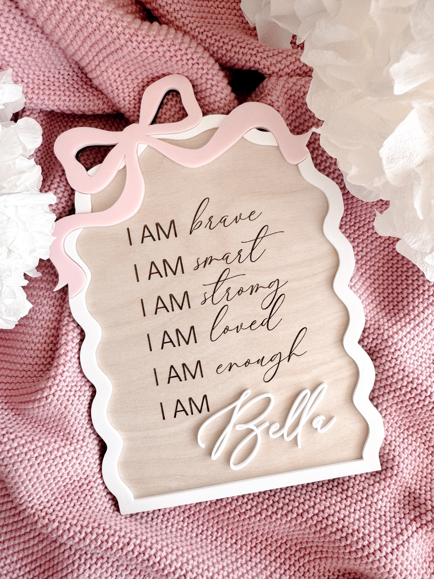 I am personalised affirmation plaque