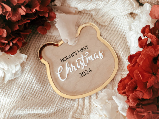 My first Christmas 2025 bear shape tree decoration