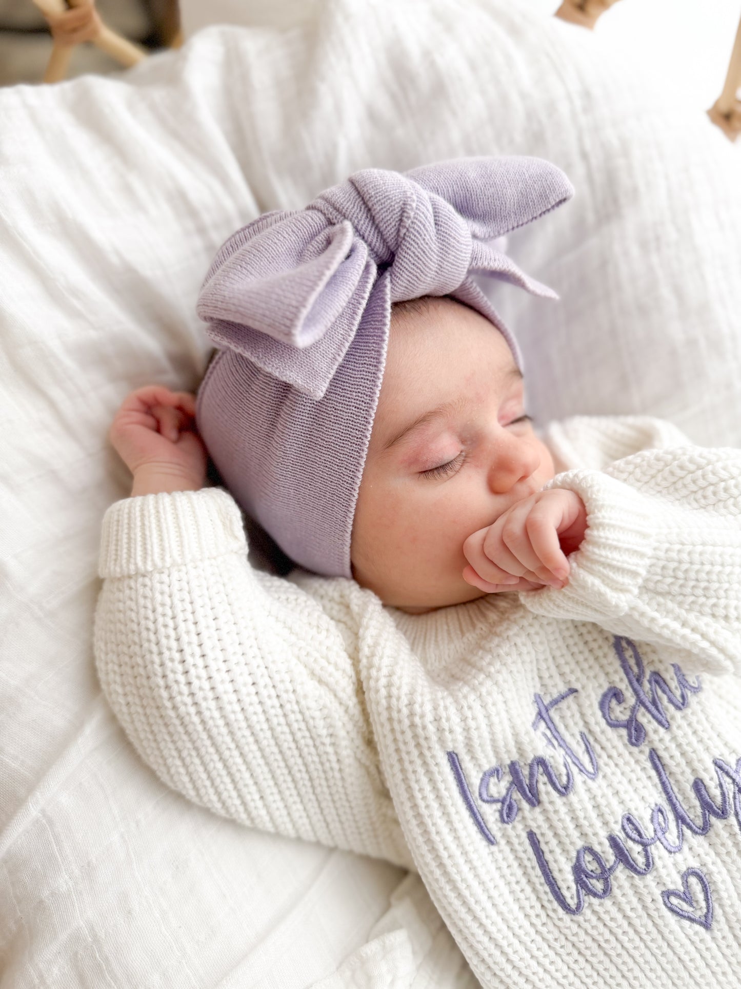 Purple baby bow