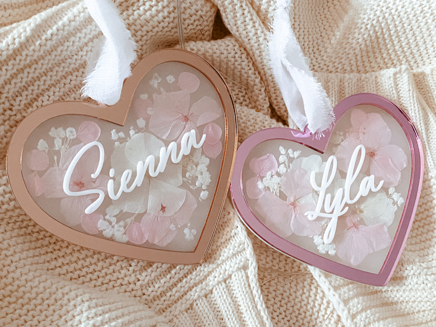 Pressed floral tree decoration