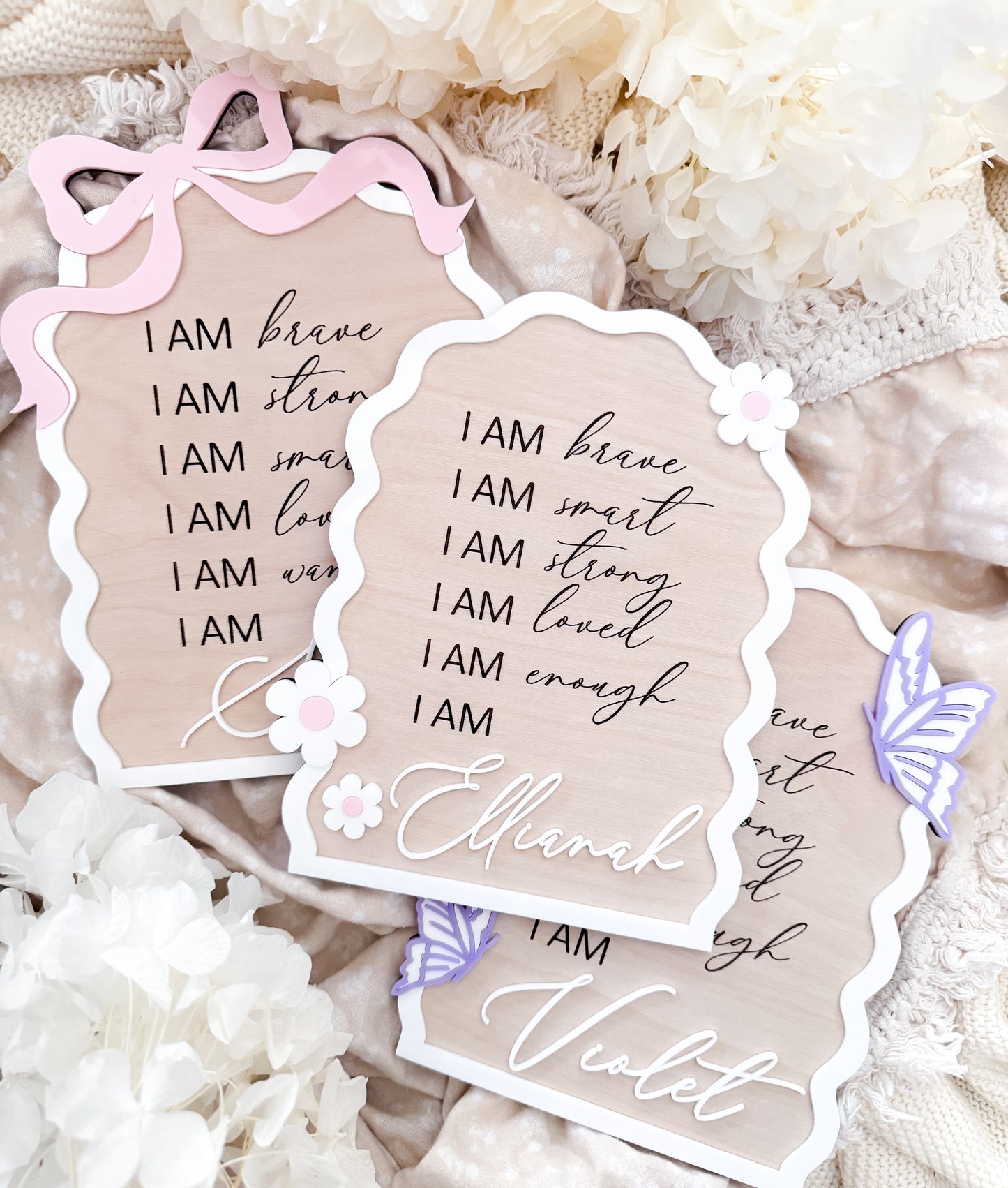 I am personalised affirmation plaque