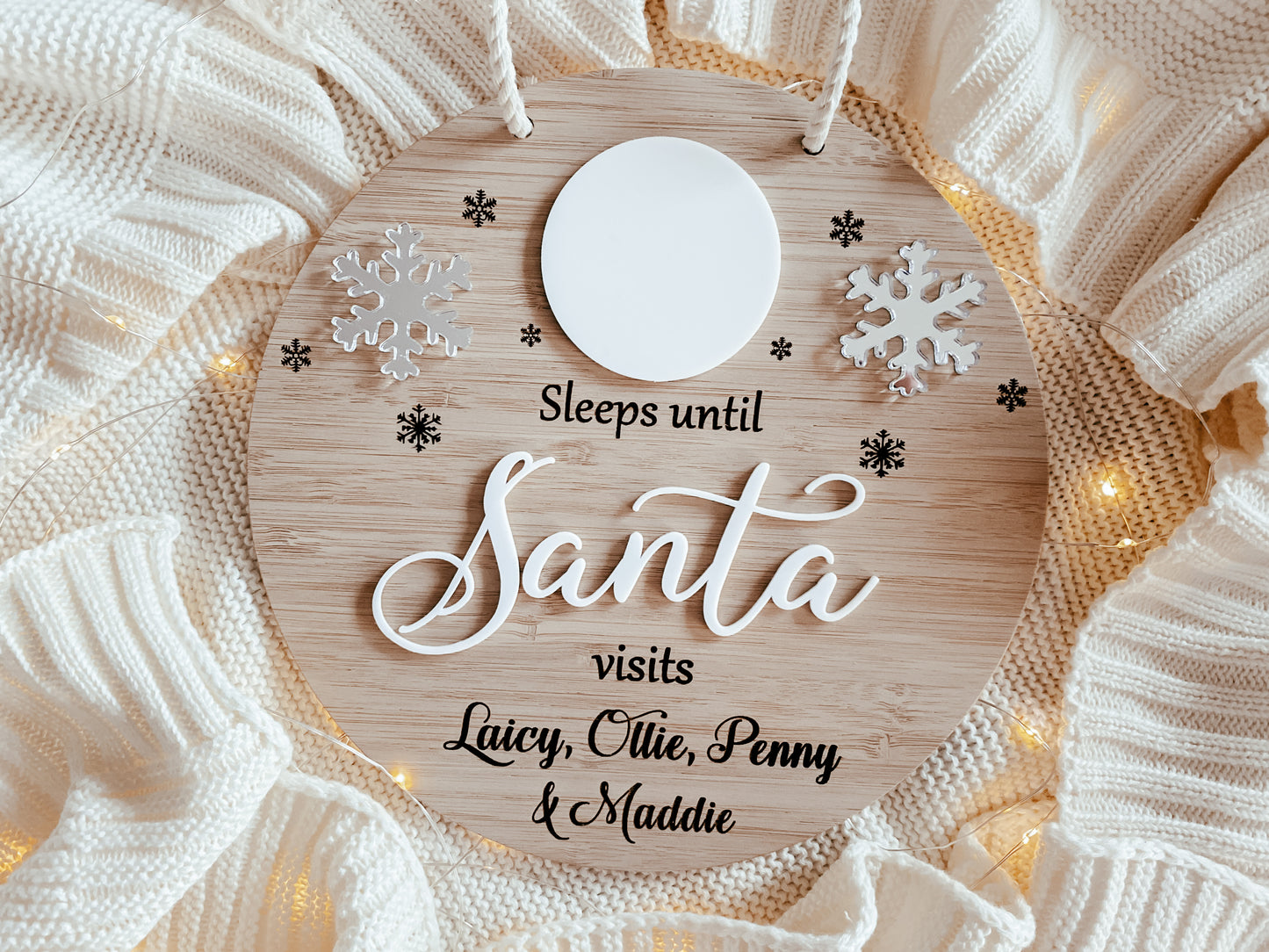 Sleeps until Santa visits countdown