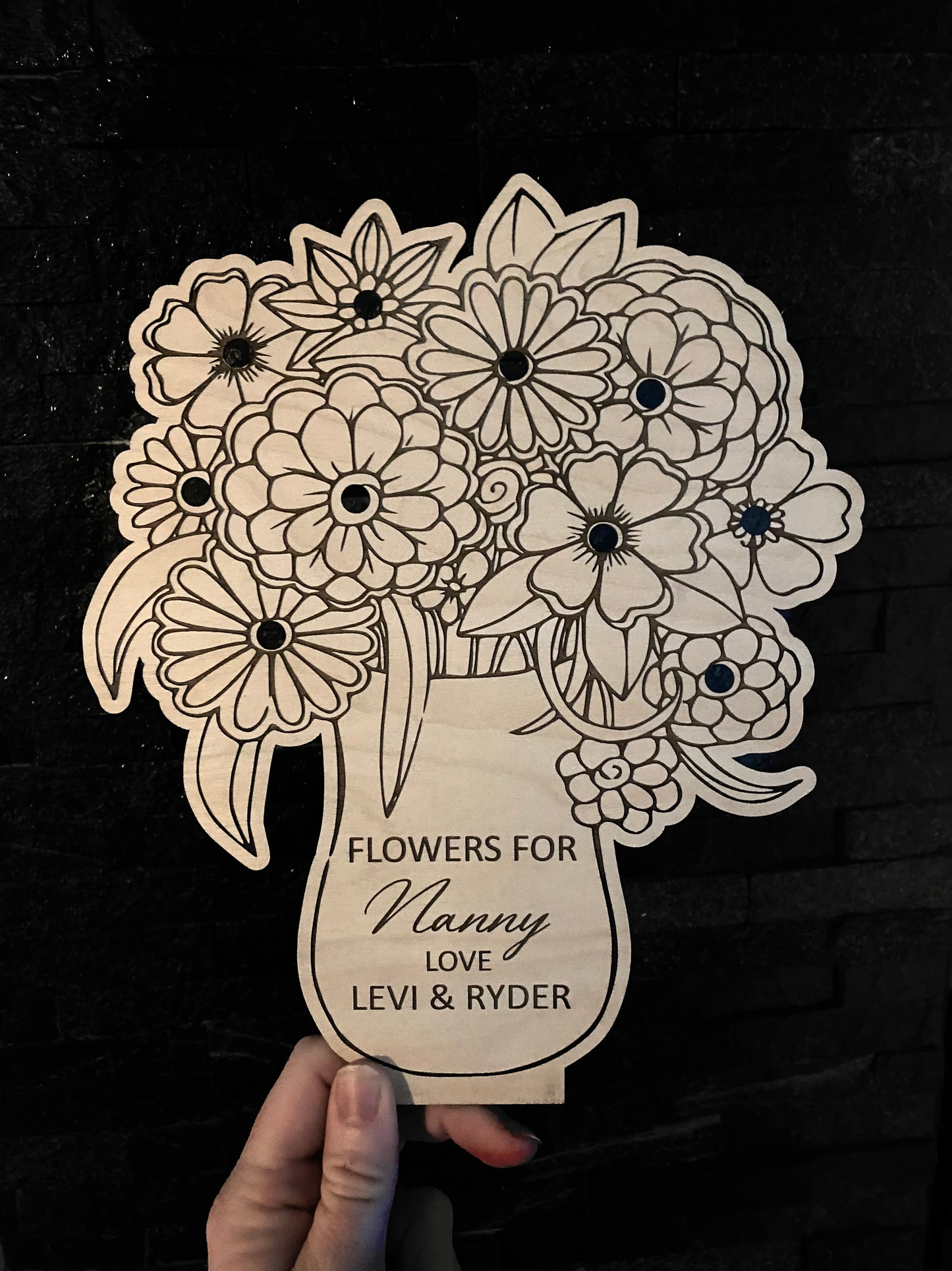 Mother’s Day standing wooden flower bouquet