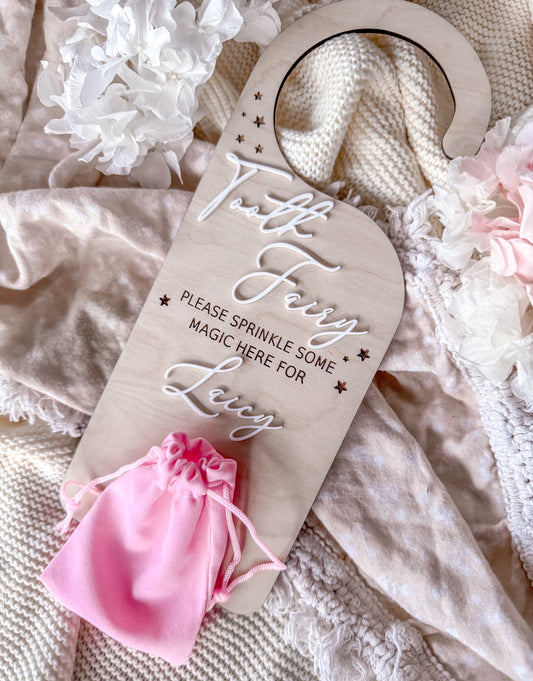 Tooth fairy door hanger
