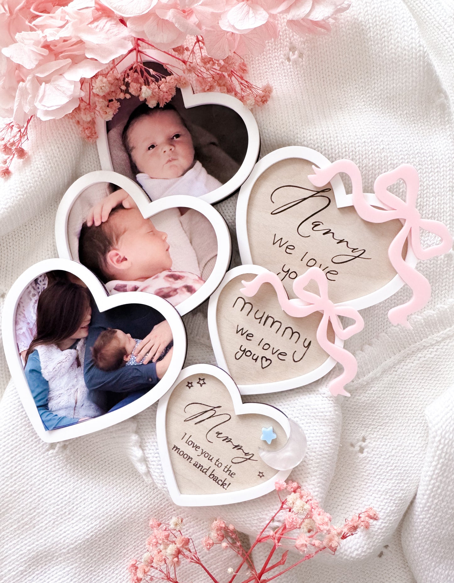 Mother’s Day heart photo magnet