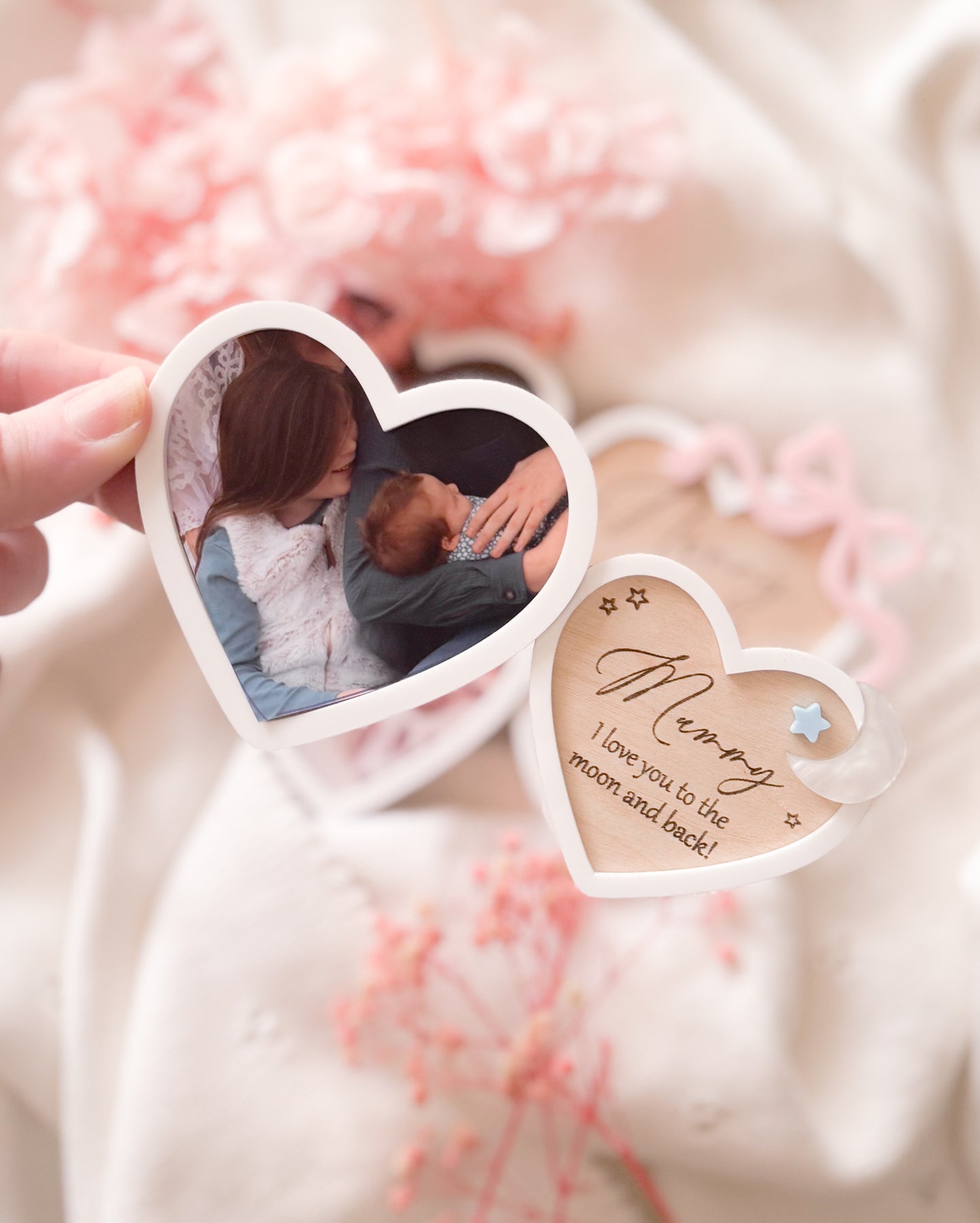 Mother’s Day heart photo magnet
