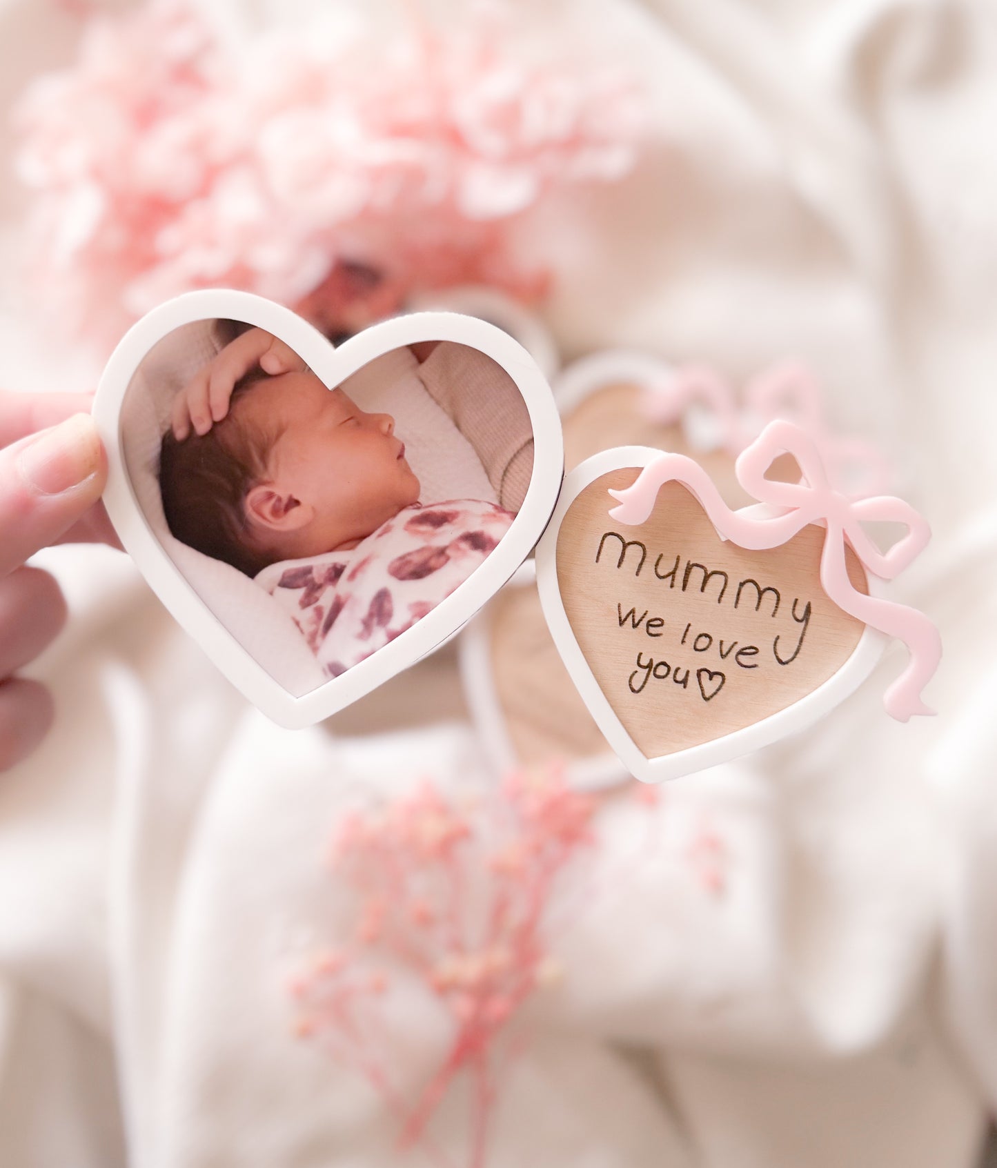 Mother’s Day heart photo magnet