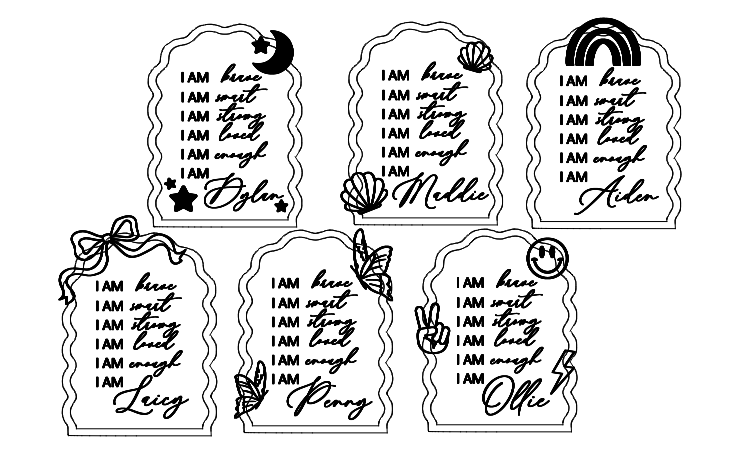 I am personalised affirmation plaque