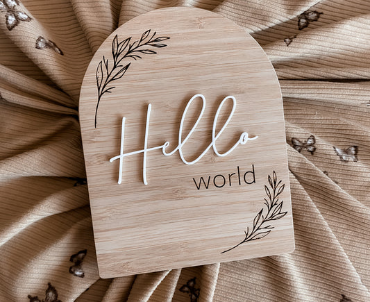 Hello world leaf design