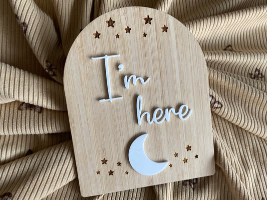 I’m here arch moon birth announcement
