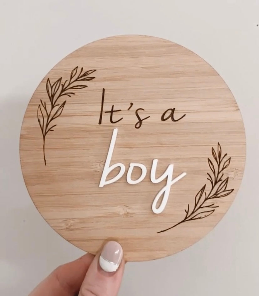 Double sided it’s a girl and it’s a boy disc