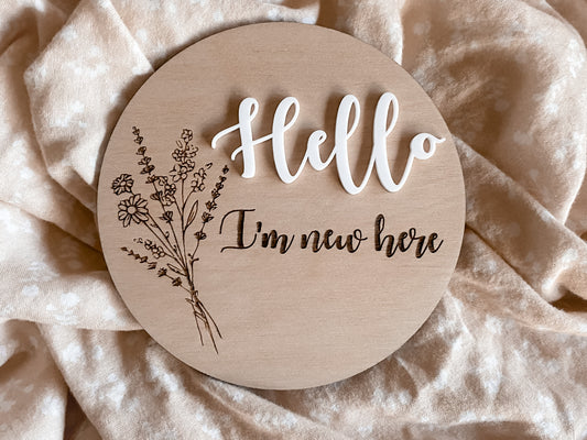 Hello I’m new here lavender bunch birth announcement