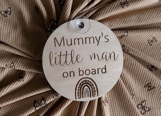 Mummy’s little man on board car disc