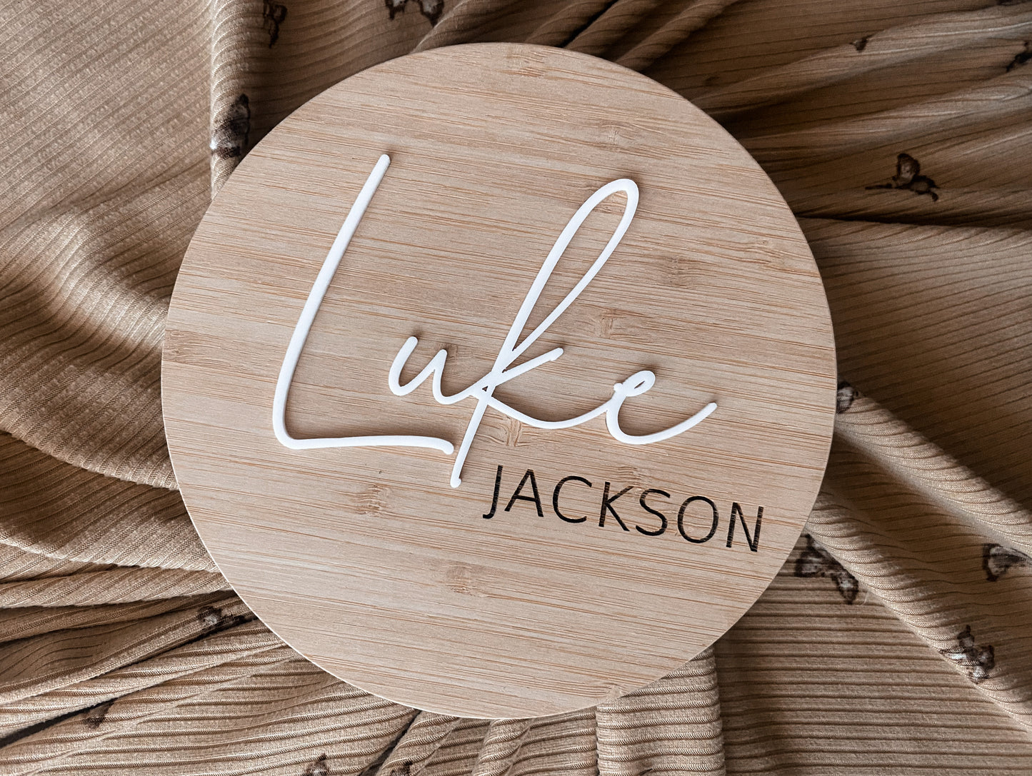 Double sided name only disc