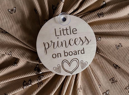 Little princess on board car disc