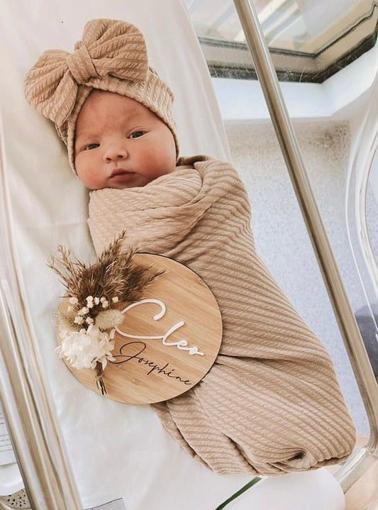 Latte newborn baby hat