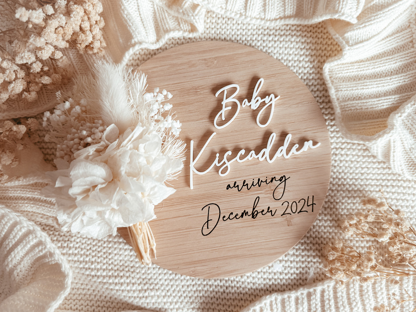 Digital file pregnancy announcement