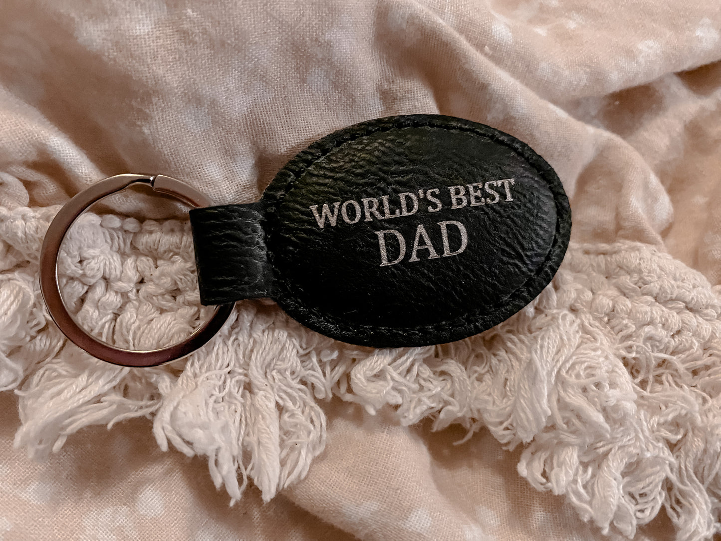 Personalised Father’s Day keyring black