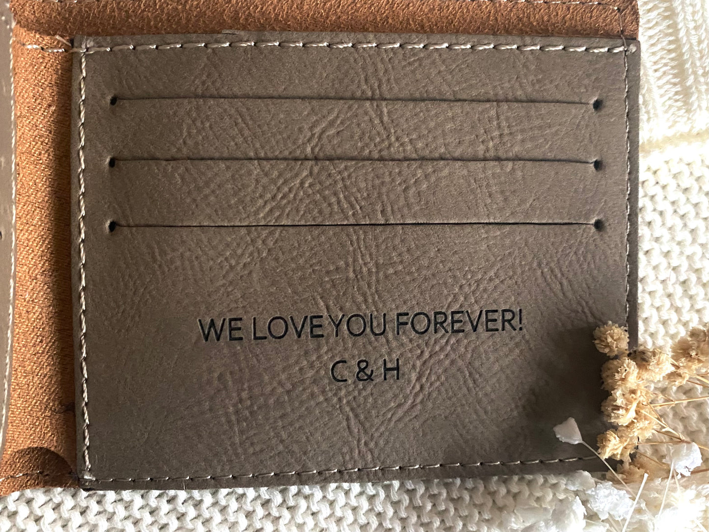 Personalised Father’s Day wallet buckskin