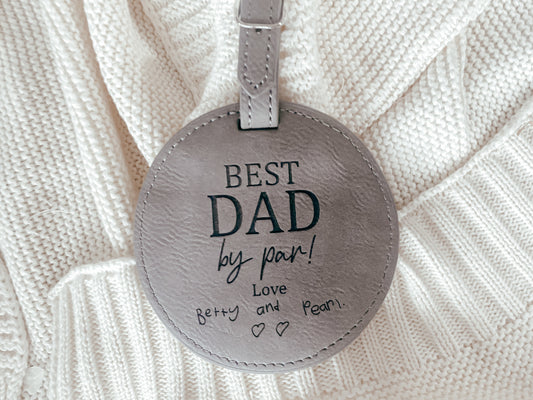 Personalised golf tag Grey