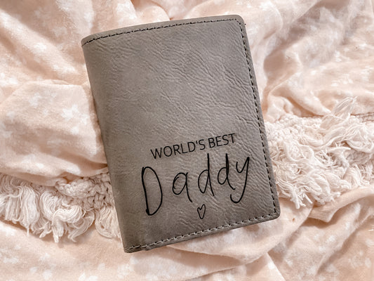 Father’s Day trifold wallet grey