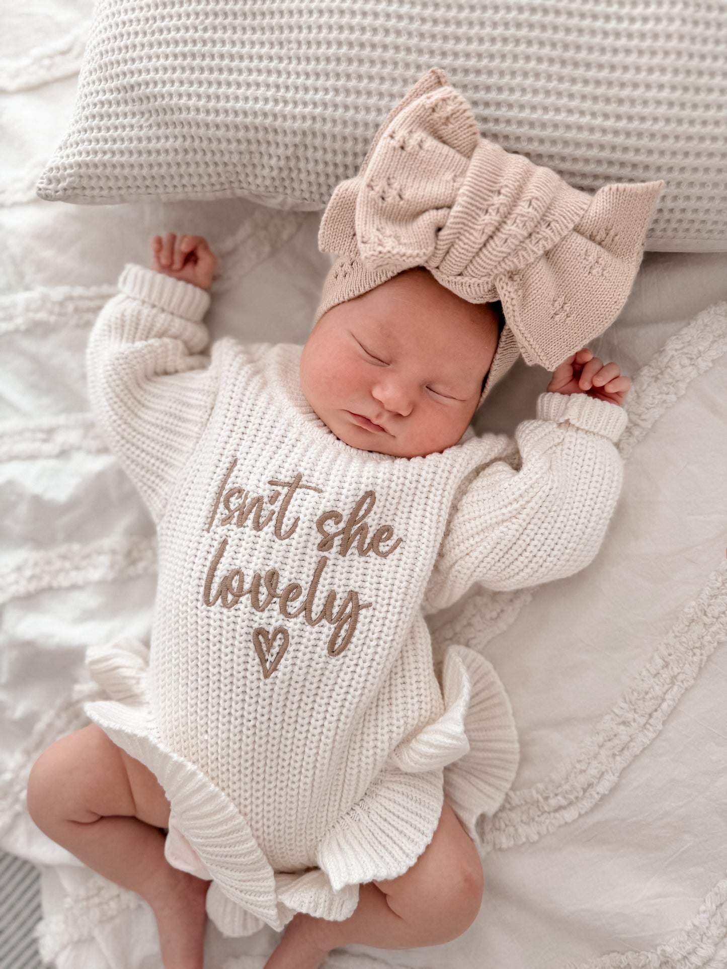 Isn’t she lovely newborn announcement romper