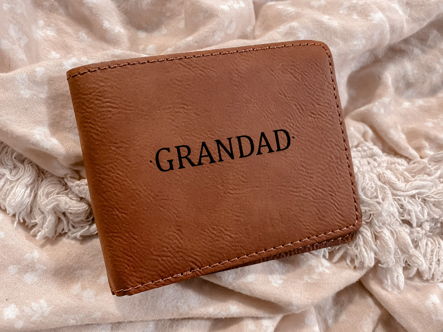 Personalised Father’s Day wallet chestnut