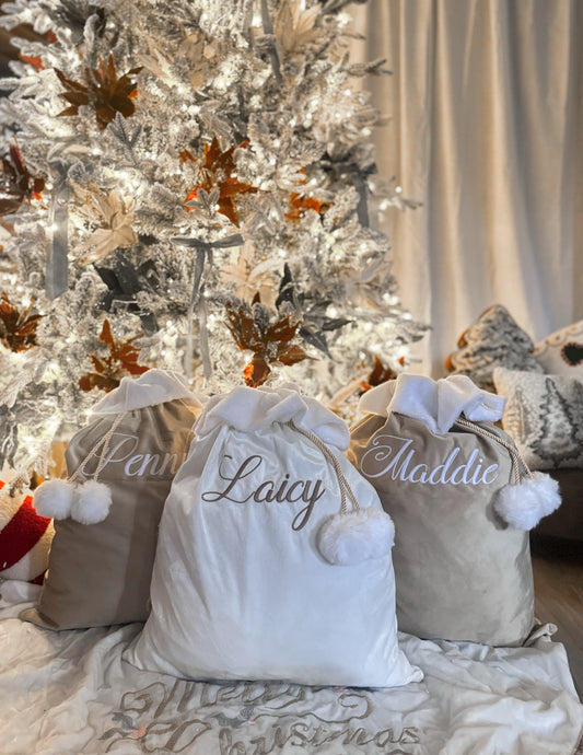 Personalised embroidered Santa sack