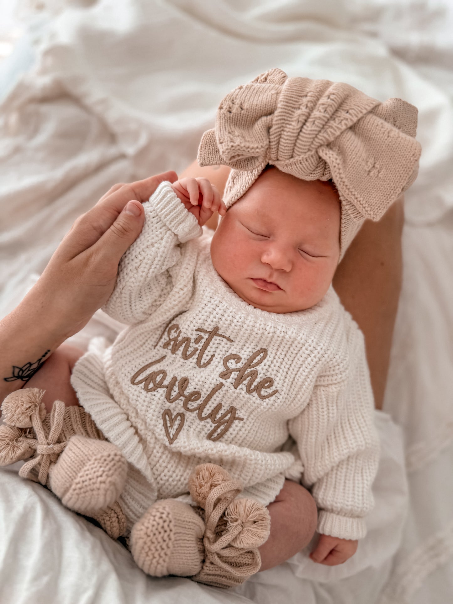 Isn’t she lovely newborn announcement romper
