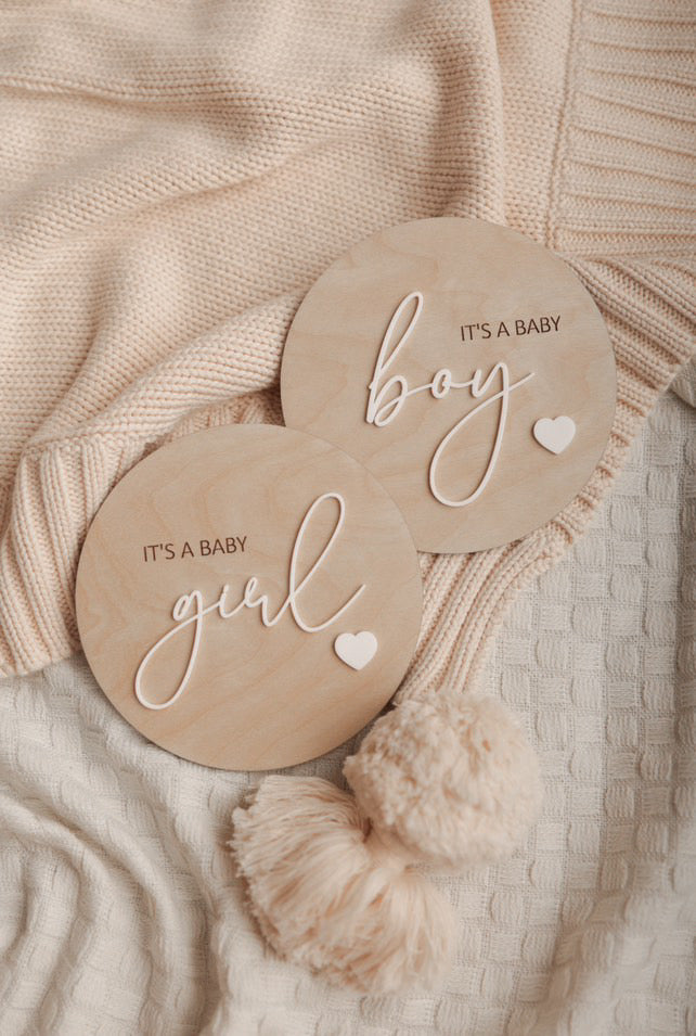 It’s a boy and it’s a girl gender reveal signs