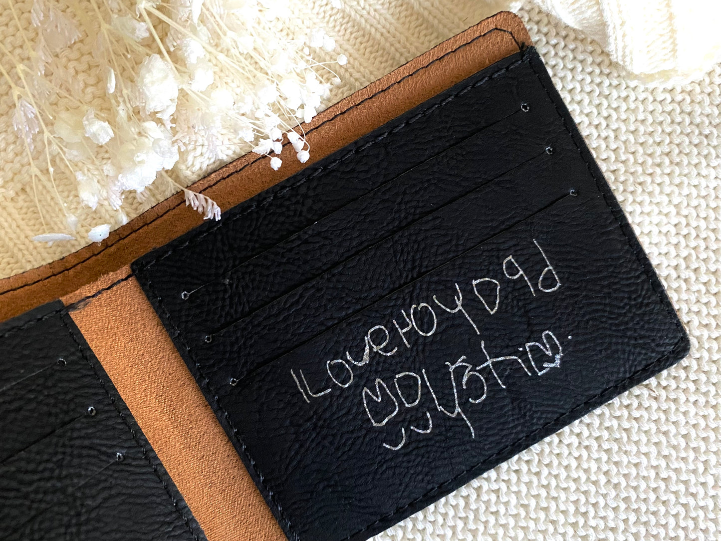 Personalised wallet black