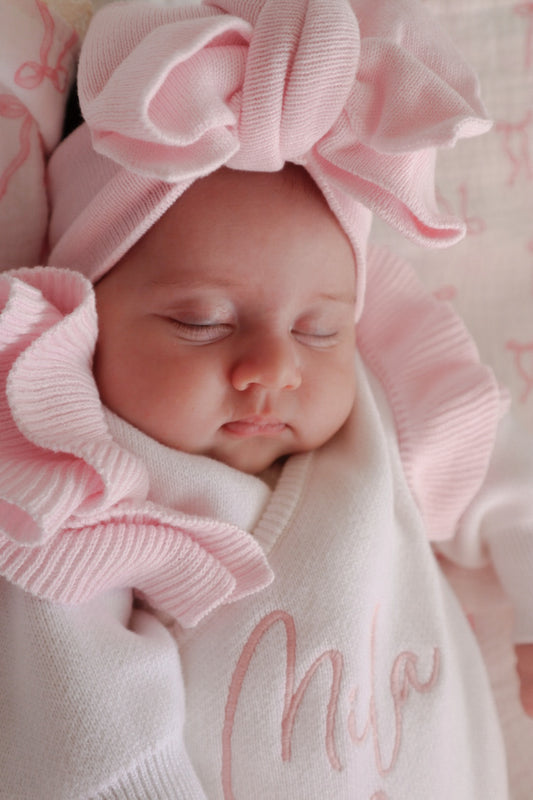 Pink baby bow