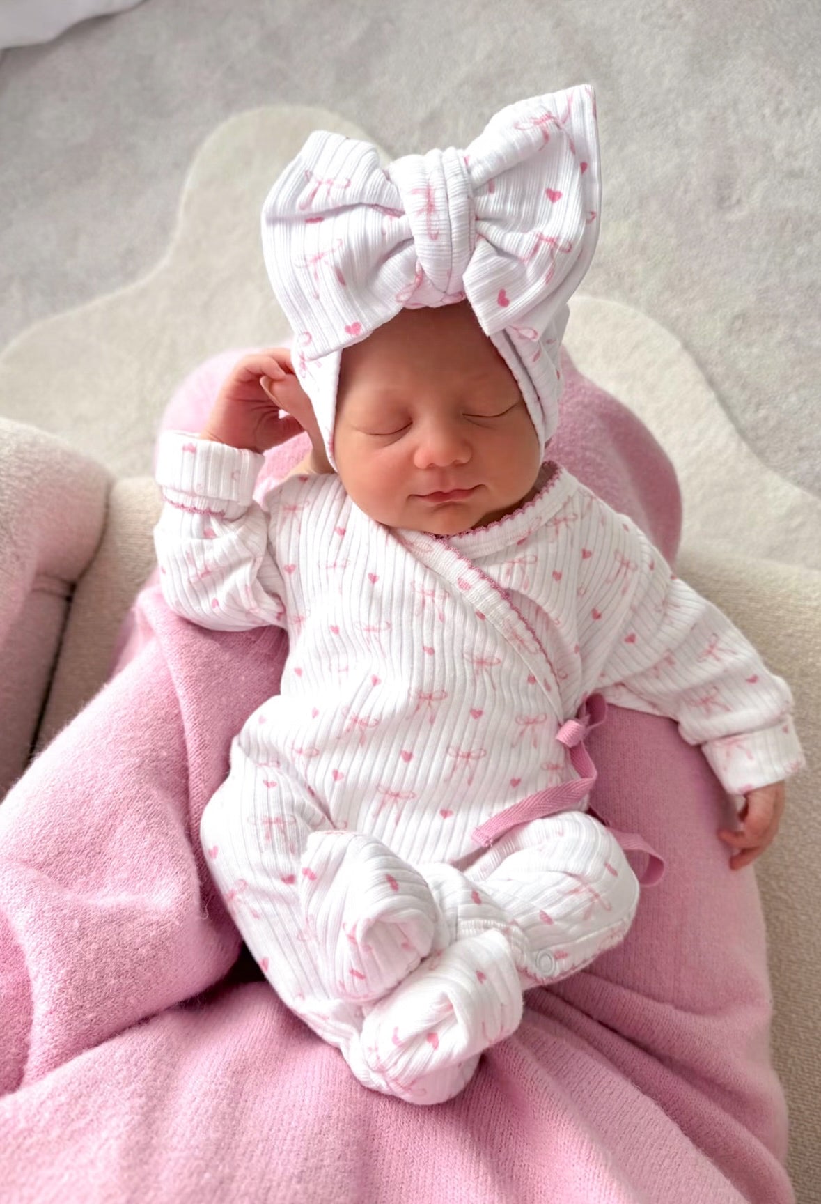 Sweetheart kimono onesie