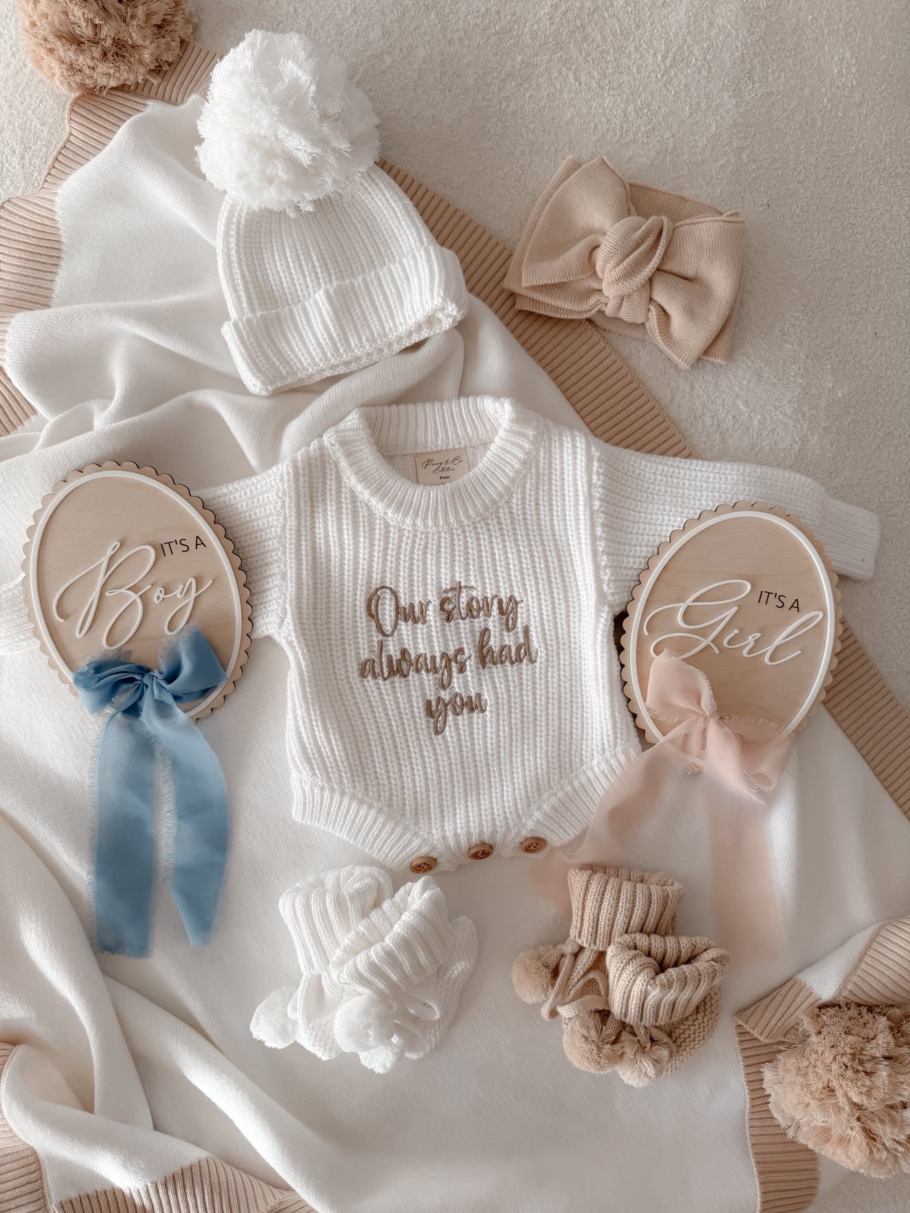 Our story always had you baby announcement romper