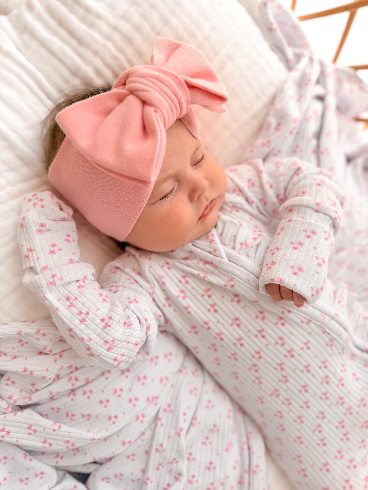 Peyton pink floral swaddle