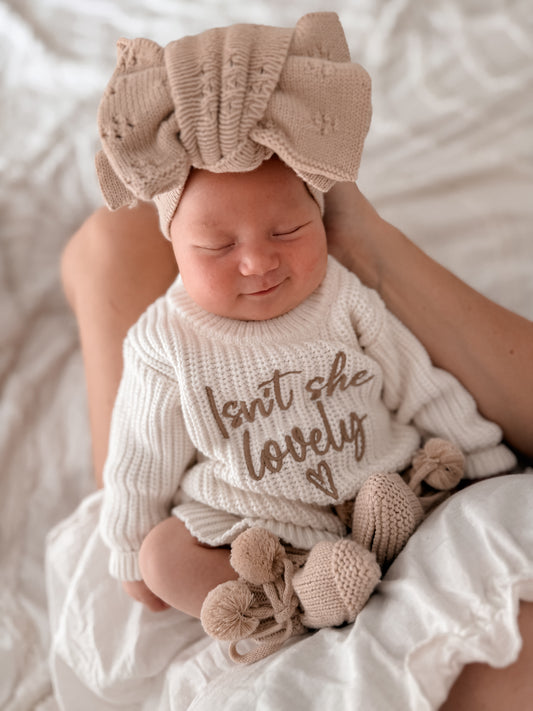 Isn’t she lovely newborn announcement romper