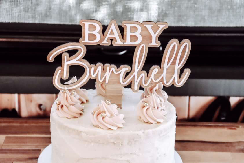 Baby shower cake topper