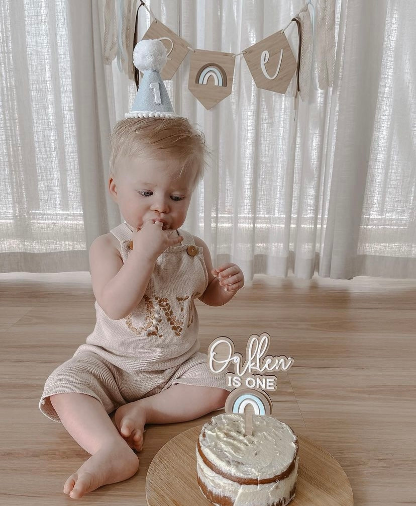 Rainbow cake topper