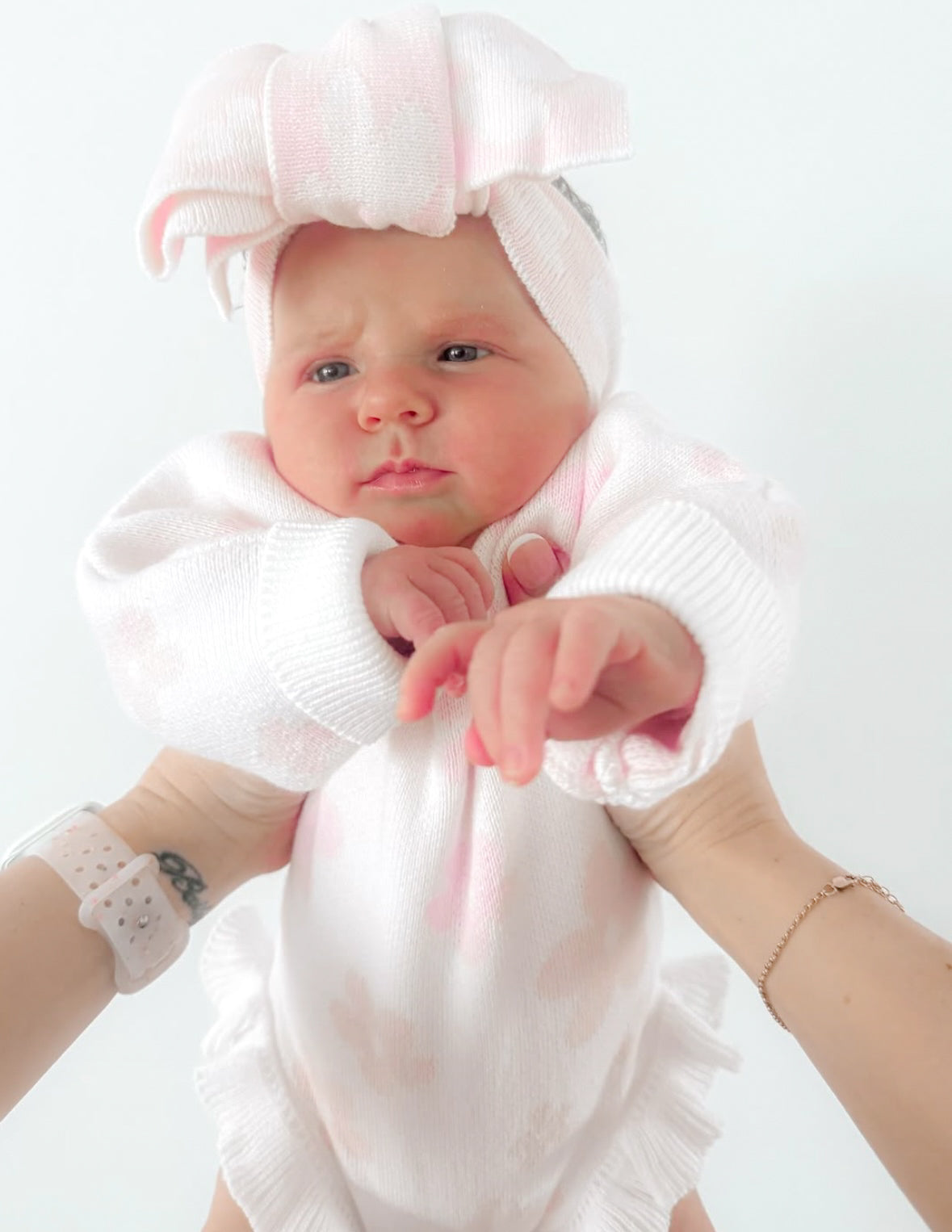 Flower pattern frill leg baby romper