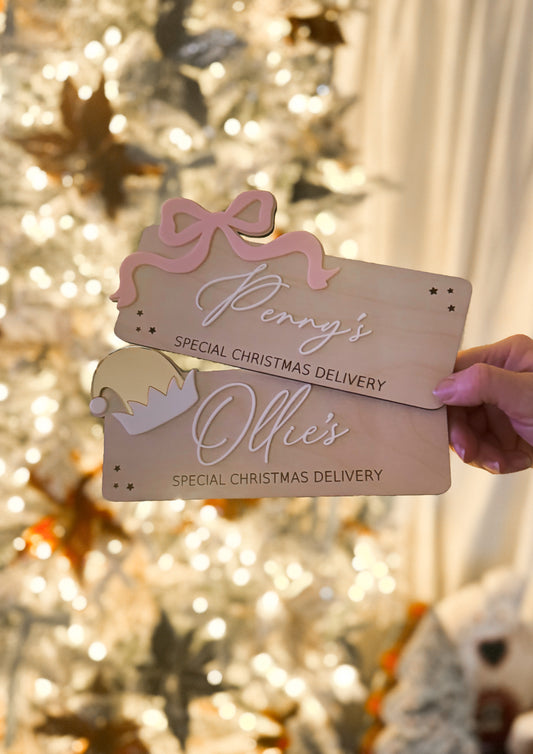 Interchangeable Christmas crate bow style