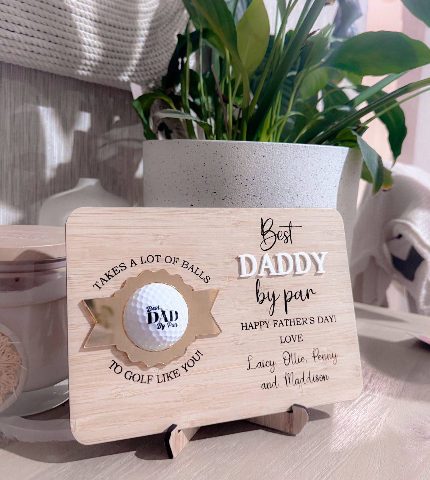 Golf stand personalised Father’s Day gift