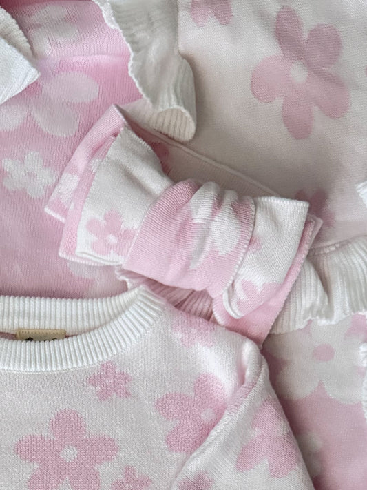 Flower pattern baby bow