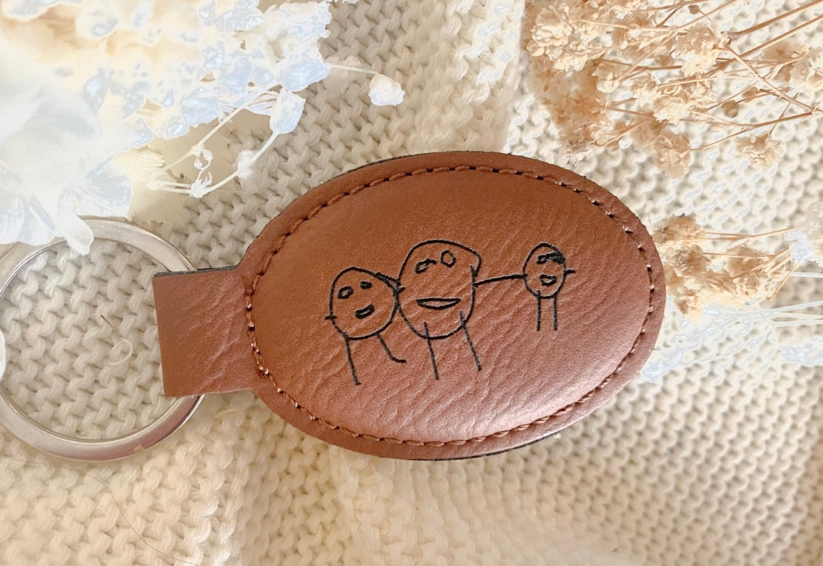 Personalised Father’s Day keyring chestnut