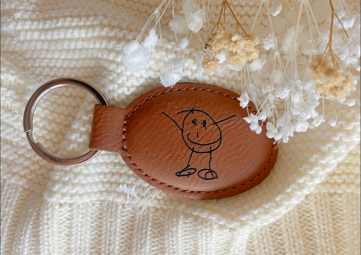 Personalised Father’s Day keyring chestnut