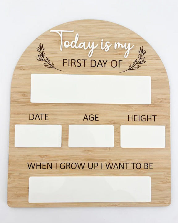 Neutral leaf design first day board