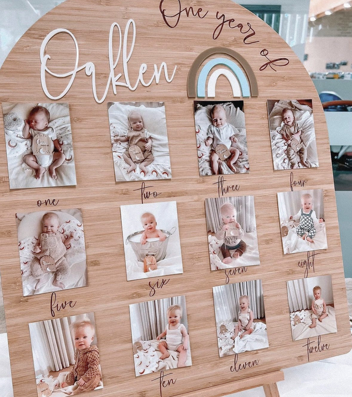 Birthday photo display board