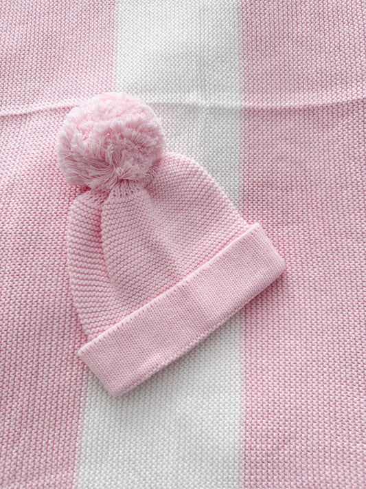 Baby pink newborn hat