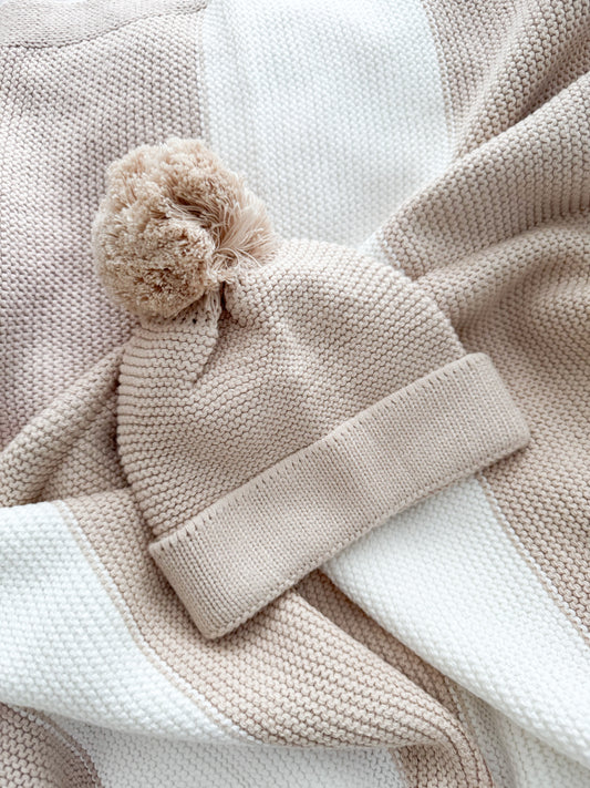 Oatmeal baby hat