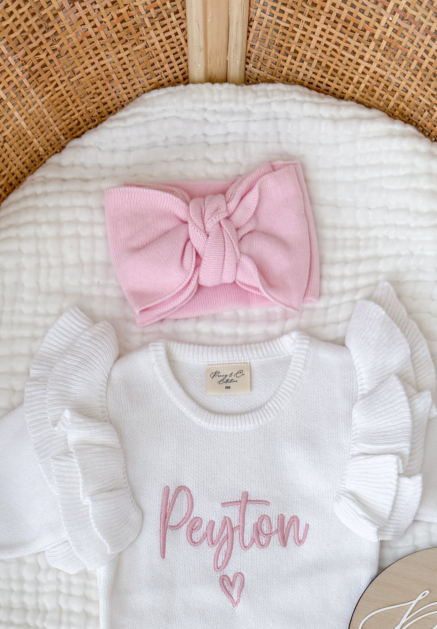 Pink baby bow